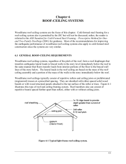 Chapter 6 ROOF-CEILING SYSTEMS