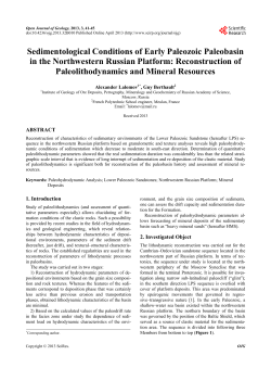 Sedimentological Conditions of Early Paleozoic Paleobasin in the