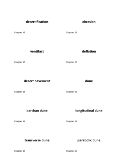 desertification abrasion ventifact deflation desert pavement dune