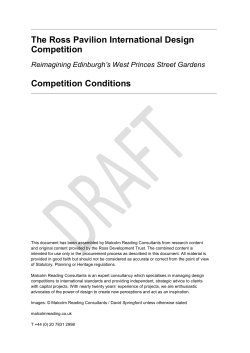 The Ross Pavilion International Design Competition Competition