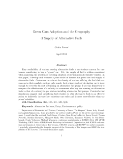 Green Cars Adoption and the Geography of Supply of Alternative