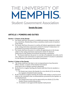 Senate By-Laws - University of Memphis