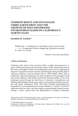 common roots and entangled limbs: earth first!