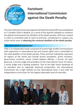 ICDP Factsheet - International Commission against the Death Penalty