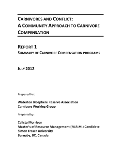 Summary of Carnivore Compensation Programs