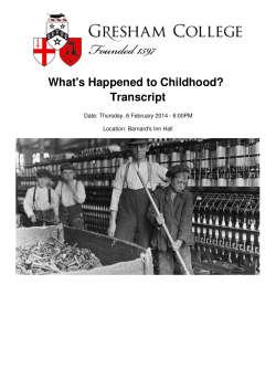 What`s Happened to Childhood? Transcript