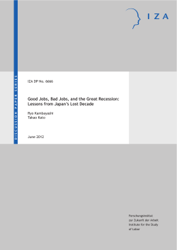 Good Jobs, Bad Jobs, and the Great Recession: Lessons from