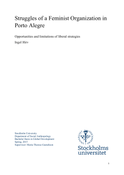 Struggles of a Feminist Organization in Porto Alegre