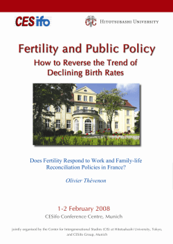 Does Fertility respond to family policies in France
