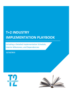 t+2 industry implementation playbook