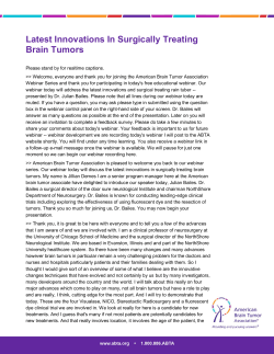 Latest Innovations In Surgically Treating Brain Tumors