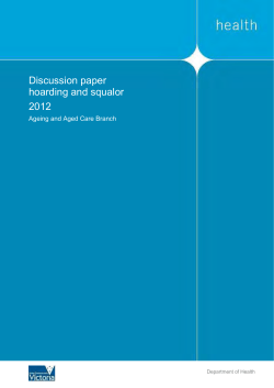 Discussion Paper on hoarding and squalor 2012