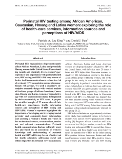 Perinatal HIV testing among African American, Caucasian, Hmong