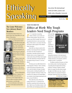 Ethics at Work: Why Tough Leaders Need