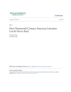 How Nineteenth-Century American Literature Got Its Nerve Back