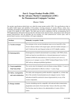 Target Product Profile - World Health Organization