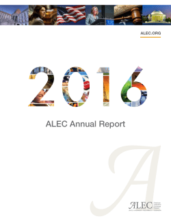 ALEC Annual Report - American Legislative Exchange Council