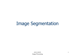 Image Segmentation - UCL Computer Science