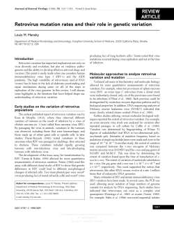Retrovirus mutation rates and their role in genetic variation