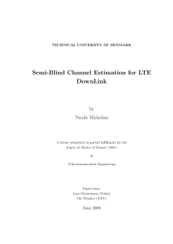 Semi-Blind Channel Estimation for LTE DownLink