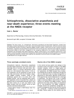 Schizophrenia, dissociative anaesthesia and