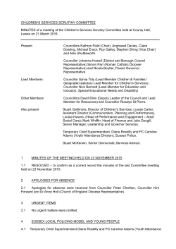 (Public Pack)Minutes Document for Children`s Services Scrutiny