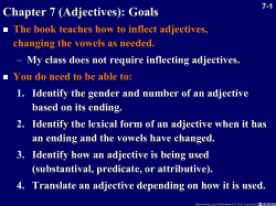 BBH2 Chapter 7 Adjectives