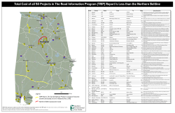 the map of Alabama`s 50 most needed road improvements.