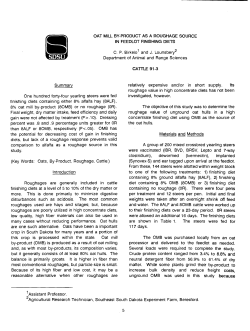 Oat Mill By-Product as a Roughage Source in Feedlot Finishing Diets