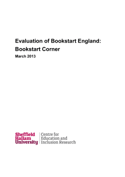 Evaluation of Bookstart England: Bookstart Corner