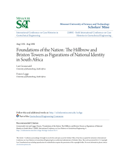 Foundations of the Nation: The Hillbrow and Brixton Towers as