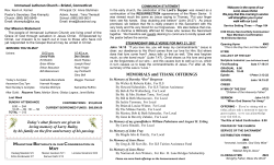 May 21, 2017 Bulletin - Immanuel Lutheran Church