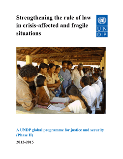 Strengthening the rule of law in crisis-affected and fragile