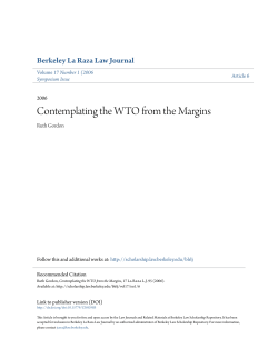 Contemplating the WTO from the Margins