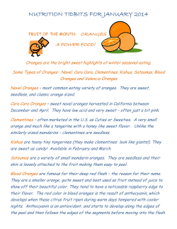 FRUIT OF THE MONTH - School Nutrition and Fitness