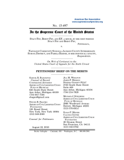 Brief for Petitioners - American Bar Association