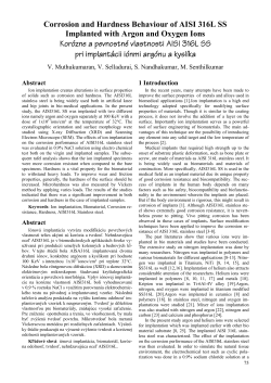 Corrosion and Hardness Behaviour of AISI 316L SS