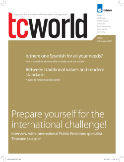 Prepare yourself for the international challenge!