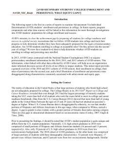 AVID Secondary Students` College Enrollment and