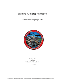 Stop Animation - Gaming Research Integration for Learning