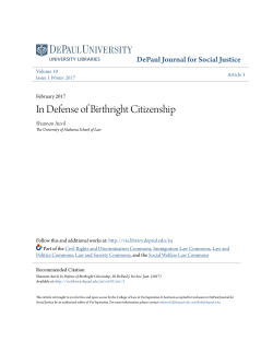 In Defense of Birthright Citizenship