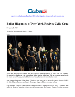 Cuba Si: Ballet Hispanico of New York Revives Celia Cruz