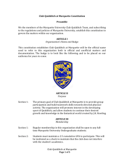 Club Quidditch at Marquette Club Quidditch at Marquette