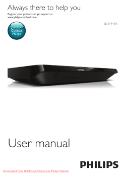 Philips BDP2185 User Guide Manual