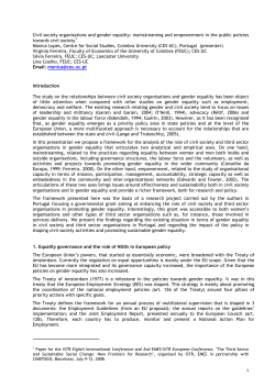 1 Civil society organisations and gender equality