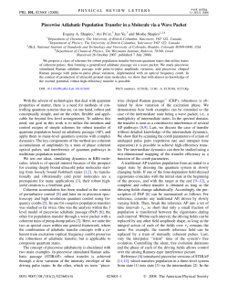 Piecewise Adiabatic Population Transfer in a Molecule via a Wave