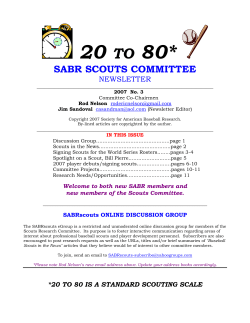 sabr scouts committee - Society for American Baseball Research