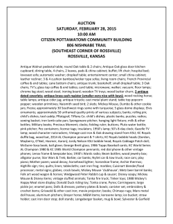 auction saturday, february 28, 2015 10:00 am
