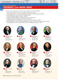 PRESIDENTS of the UNITED STATES