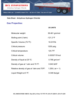 Gas Properties: - HCL Innovations